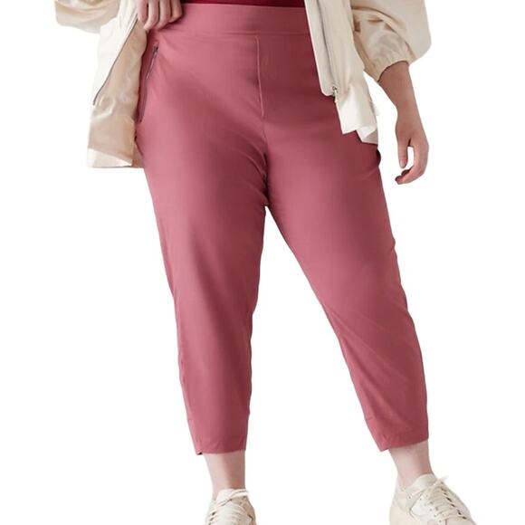 Athleta Trekkie North Plus Size Commuter Jogger Pants Rose SZ 22 NWT Athleisure